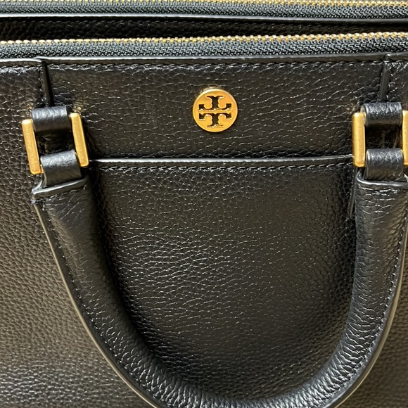 Tory Burch Georgia Double Zip Satchel Black - Picture 6 of 9